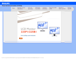 Manual de uso Philips 225B1CS Monitor de LCD