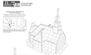 Manual Puzz3D Country Church 3D Puzzle