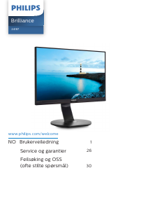 Bruksanvisning Philips 241B7QPTEB LCD-skjerm