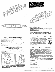 Manual Puzz3D Titanic 3D Puzzle