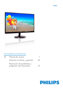 Manual de uso Philips 274E5QDAB Monitor de LCD