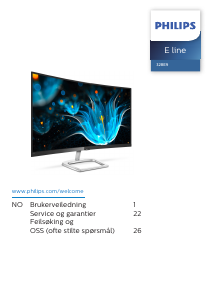 Bruksanvisning Philips 328E9QJAB LCD-skjerm