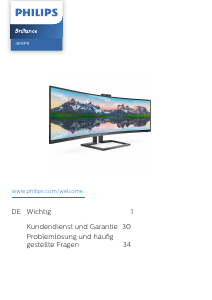 Bedienungsanleitung Philips 499P9H LCD monitor