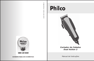 Manual Philco Dual Action 2 Aparador de cabelo