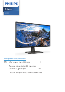 Manual Philips 439P1 Brilliance Monitor LED