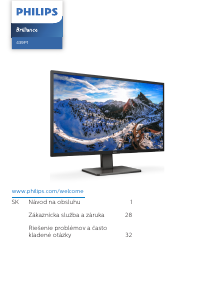 Návod Philips 439P1 Brilliance LED monitor