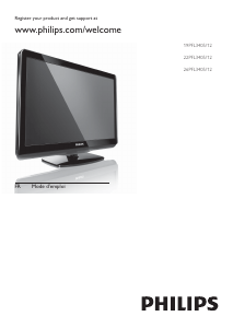 Mode d’emploi Philips 19PFL3405 Téléviseur LED