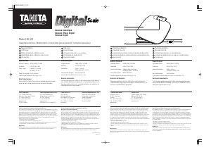 Manual Tanita HD-351 Scale