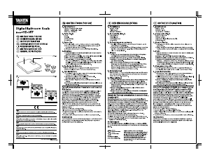 Manual de uso Tanita HD-357 Báscula