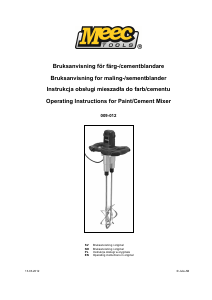 Bruksanvisning Meec Tools 009-012 Betongblandare