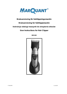 Bruksanvisning MarQuant 805-042 Hårklipper