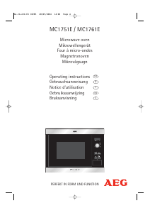 Mode d’emploi AEG MC1761E-D Micro-onde