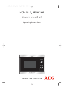 Manual AEG MCD1761E-W Microwave