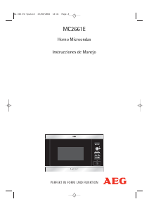 Manual de uso AEG MC2661E-W Microondas