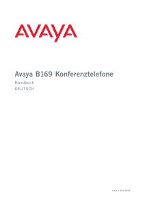 Bedienungsanleitung Avaya B169 Konferenztelefon