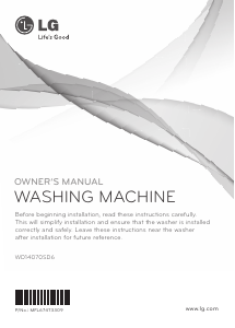 Manual LG WD14070SD6 Washing Machine