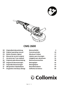 Handleiding Collomix CMG 2600 Betonschuurmachine