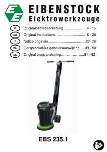 Manual Eibenstock EBS 235.1 Concrete Grinder