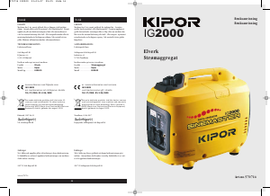 Bruksanvisning Kipor IG200 Generator