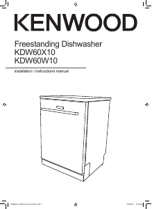 Manual Kenwood KDW60W10 Dishwasher