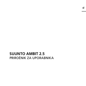 Priročnik Suunto Ambit 2.5 Športna ura