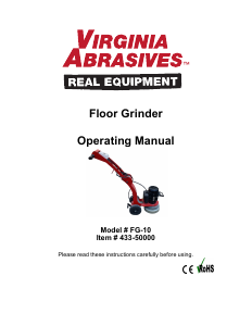 Manual Virginia Abrasives FG-10 Concrete Grinder