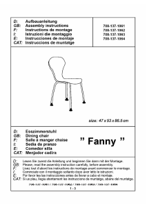 Mode d’emploi JYSK Fanny Chaise