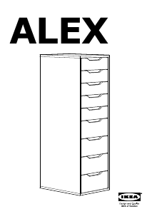 Руководство IKEA ALEX (36x48x115) Комод