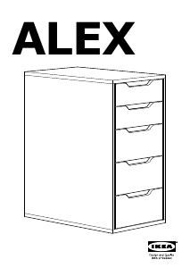 Návod IKEA ALEX (36x58x70) Komoda