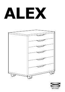 Kasutusjuhend IKEA ALEX (67x48x66) Kummut