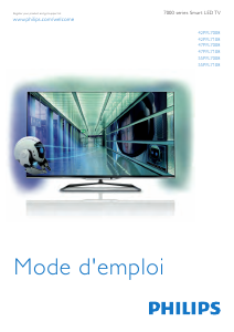 Mode d’emploi Philips 42PFL7108K Téléviseur LED