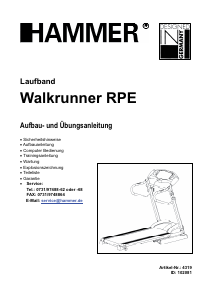Bedienungsanleitung Hammer Walkrunner RPE Laufband