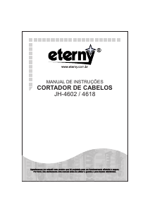 Manual Eterny JH-4602 Aparador de cabelo