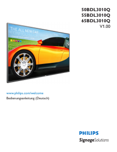 Bedienungsanleitung Philips 50BDL3010Q LED fernseher