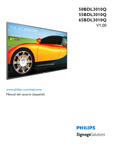 Manual de uso Philips 50BDL3010Q Televisor de LED