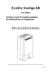 Bruksanvisning EcoDry SAF-Z80K2 Avfuktare