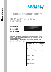 Handleiding EcoAir ECO1840SD Airconditioner