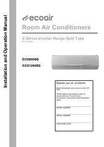 Manual EcoAir ECO950SD Air Conditioner