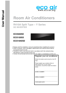 Handleiding EcoAir ECO940SD Airconditioner