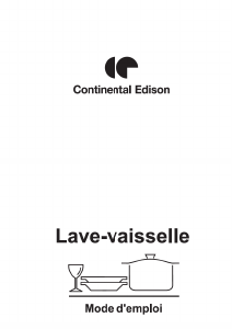 Mode d’emploi Continental Edison CELV105 Lave-vaisselle