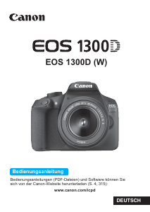 Bedienungsanleitung Canon EOS 1300D Digitalkamera