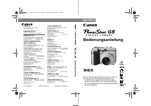 Bedienungsanleitung Canon PowerShot G6 Digitalkamera