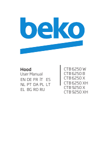 Brugsanvisning BEKO CTB 9250 X Emhætte