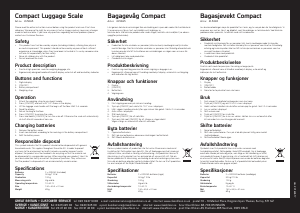 Bedienungsanleitung Asaklitt 31-5065 Gepäckwaage