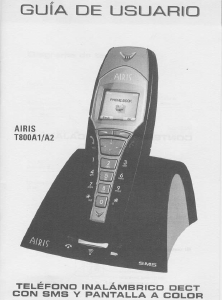 Manual de uso Airis T800A1 Teléfono inalámbrico