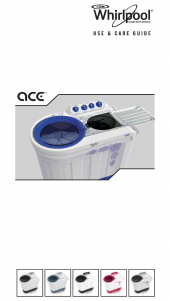 Manual Whirlpool ACE 7.0 Supersoak Washing Machine