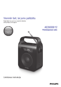 Rokasgrāmata Philips AE2600B Radioaparāts