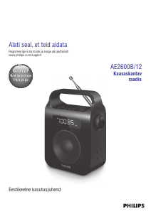 Kasutusjuhend Philips AE2600B Raadio