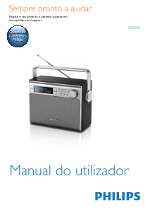 Manual Philips AE5020 Rádio