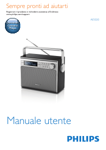 Manuale Philips AE5020B Radio